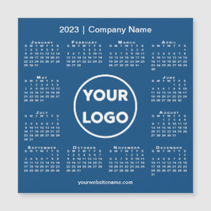 Logotipo moderno da empresa no calendário de 2023