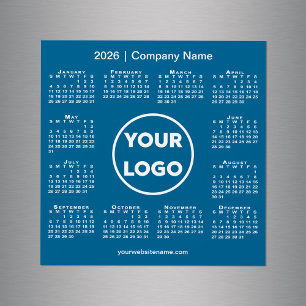 Logotipo moderno da empresa no calendário de 2026