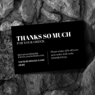 Logotipo Moderno Flat Obrigado Cartão de visita