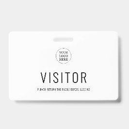 Logotipo Moderno Simples de Crachá de Visitante Em