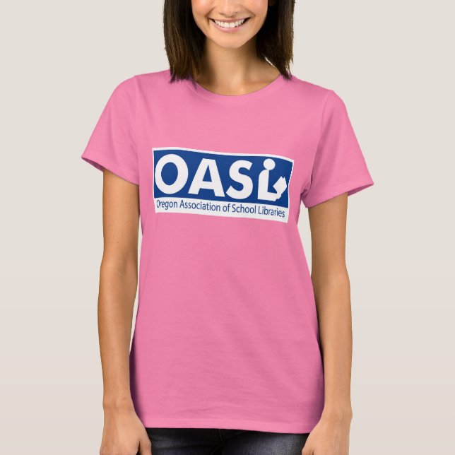 Logotipo OASL Camiseta Melange Ringer, de uso femi (Frente)