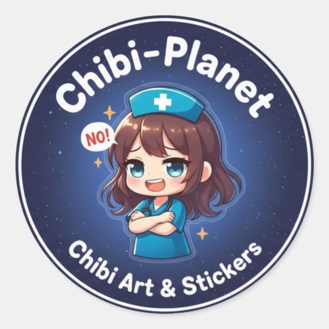 Logotipo Oficial da Chibi-Planet: Adesivo de Enfer (Frente)