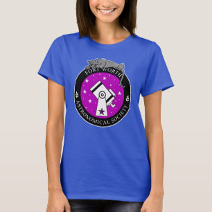 Logotipo oficial feminino Camisa azul