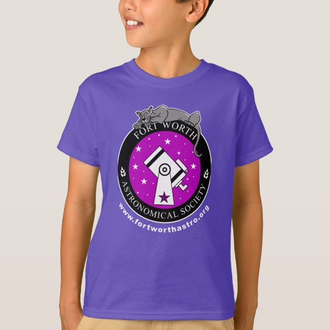 Logotipo oficial FWAS Kids Purple T-Shirt (Frente)