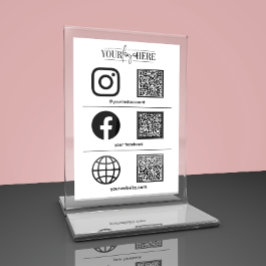 Logotipo personalizado Cartão de Mesa de Sinal de