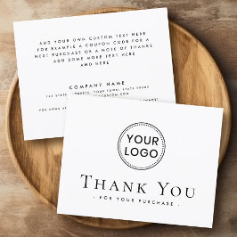 Logotipo personalizado cartões de agradecimentos c