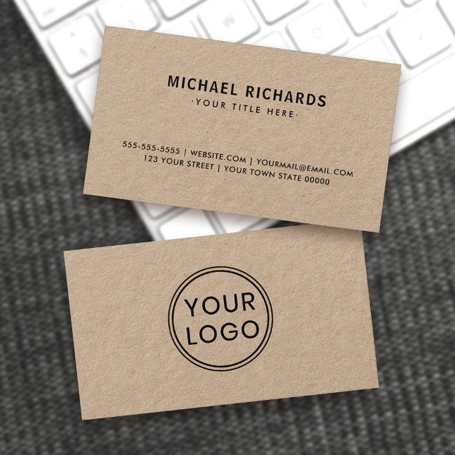 Logotipo personalizado cartões de visitas de papel (Professional Kraft paper business cards with your custom logo)