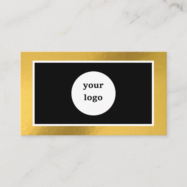 Logotipo personalizado Chic - cartão de visita mod (Frente)