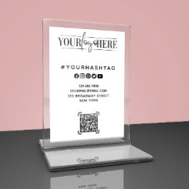 Logotipo personalizado | Código QR Cartão branco d