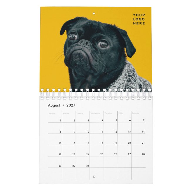 Logotipo Personalizado da Empresa do Calendário de (Ago 2027)