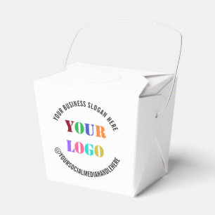 Logotipo personalizado da empresa e caixa de Promo
