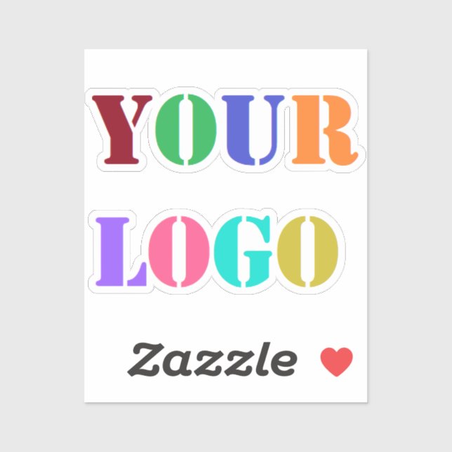 Logotipo personalizado da empresa Seu adesivo come (Folha)