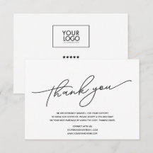Logotipo Personalizado de Negócios Agradecimento