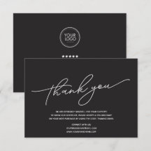 Logotipo Personalizado de Negócios Agradecimento