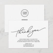 Logotipo Personalizado de Negócios Agradecimento