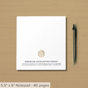 Logotipo Personalizado do Bloco de Notas de Negóci