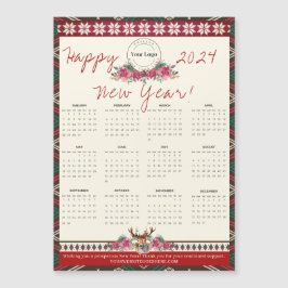 Logotipo Personalizado do Calendário Magnético do