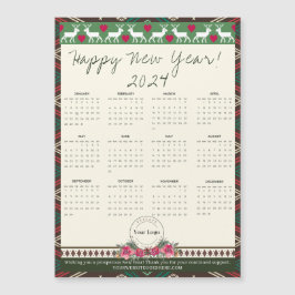 Logotipo Personalizado do Calendário Magnético do