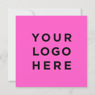 Logótipo personalizado e cartão de convite quadr