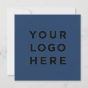 Logótipo personalizado e cartão de convite quadr