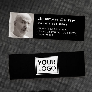 Logotipo personalizado e Cartão de visita preto d