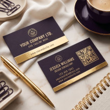 Logotipo Personalizado Elegante Código QR Roxo Dou