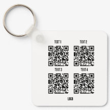 Logotipo personalizado empresa 4 qr code chaveiro