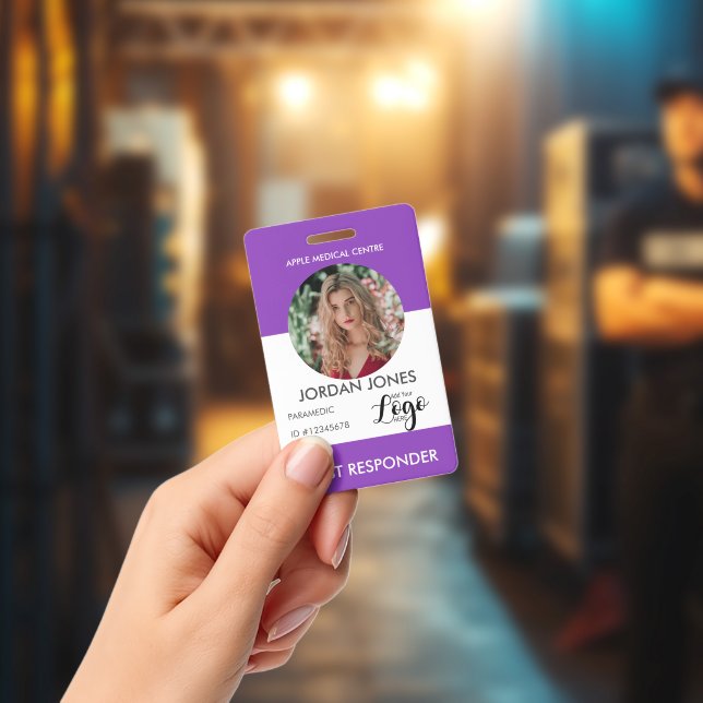 logotipo personalizado empresa funcionários crachá (Concerto)