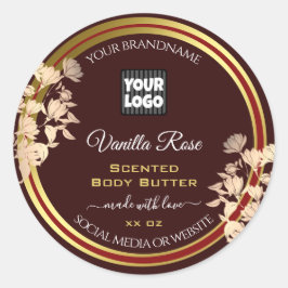 Logotipo Personalizado Etiquetas de Produto Floral