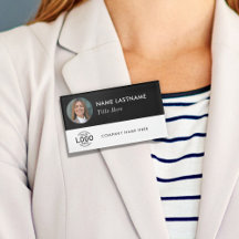 Logotipo personalizado ID preto branco magnético g