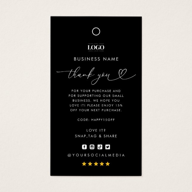 Logotipo personalizado Obrigado Marca de travament (Frente)