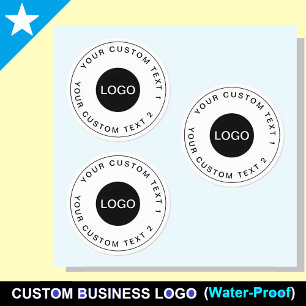 Logotipo Personalizado para Negócios   30 Adesivos