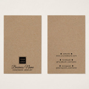 Logotipo Personalizado Rustic Kraft Jewelry Earrin