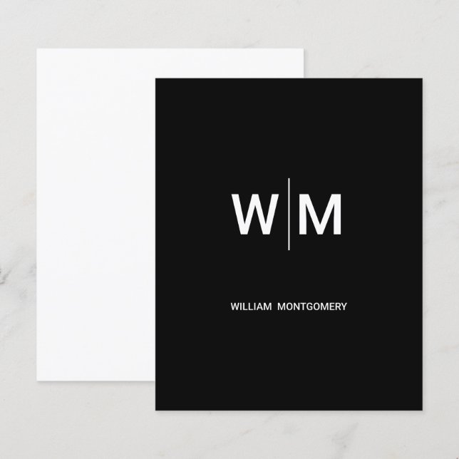 Logotipo preto | Empresa empresarial (Frente/Verso)