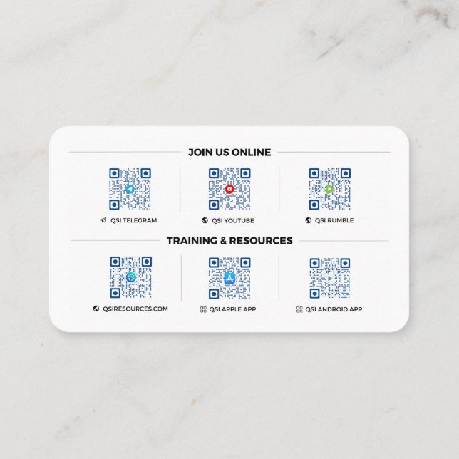 Logotipo primário QSI - Cartões de visitas (Verso)