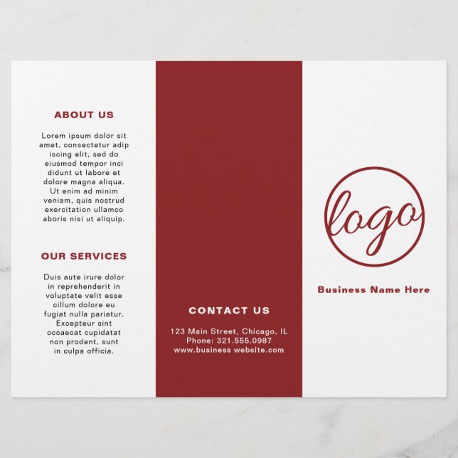 Logotipo profissional Simples Folheto de Triplicaç (Frente)