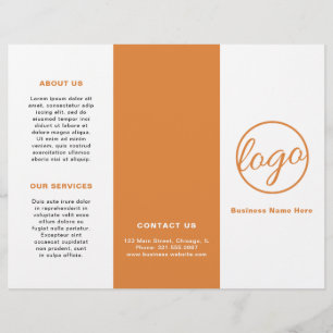 Logotipo profissional Simples Folheto Laranja Trip