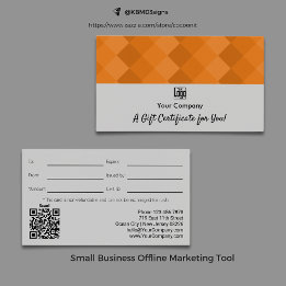 Logotipo QR Código Cinza Black Orange Gift Certifi