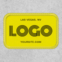 Logotipo Retangular Moderno Amarelo e Preto