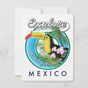 logotipo retro Baja California Sur Mexico