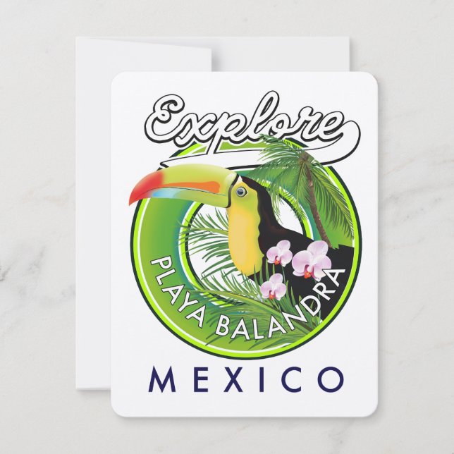 Logotipo retrô da Playa Balandra México (Frente)