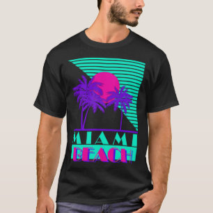 Logotipo retrô de Miami Beach 80s - Camisa essenci