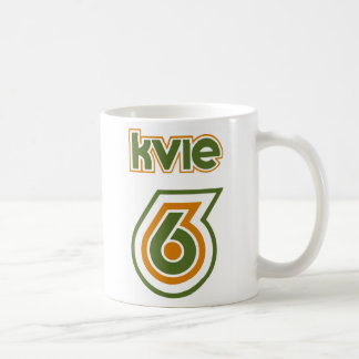 Logotipo retro dos anos 70 da caneca de KVIE