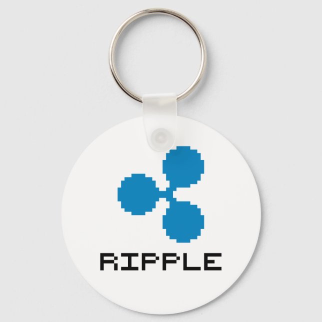 Logotipo Ripple XRP de 8 bits | Chaveiro básico (Frente)