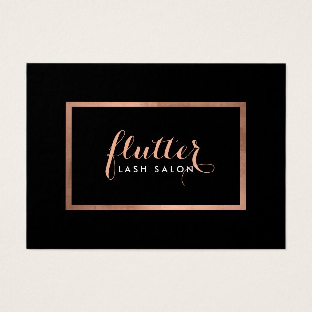 Logotipo Rosa simples Lash Salon preto depois do t (Frente)