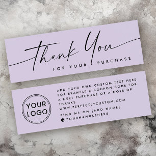 Logotipo roxo de script manuscrito obrigado inseri