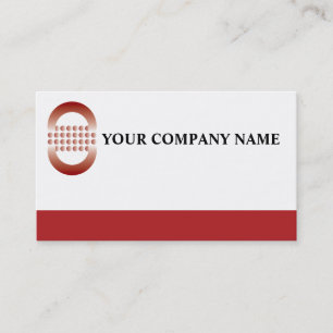 Logotipo simples Cartão de visita vermelho