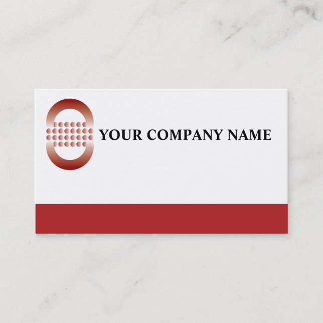 Logotipo simples Cartão de visita vermelho (Frente)