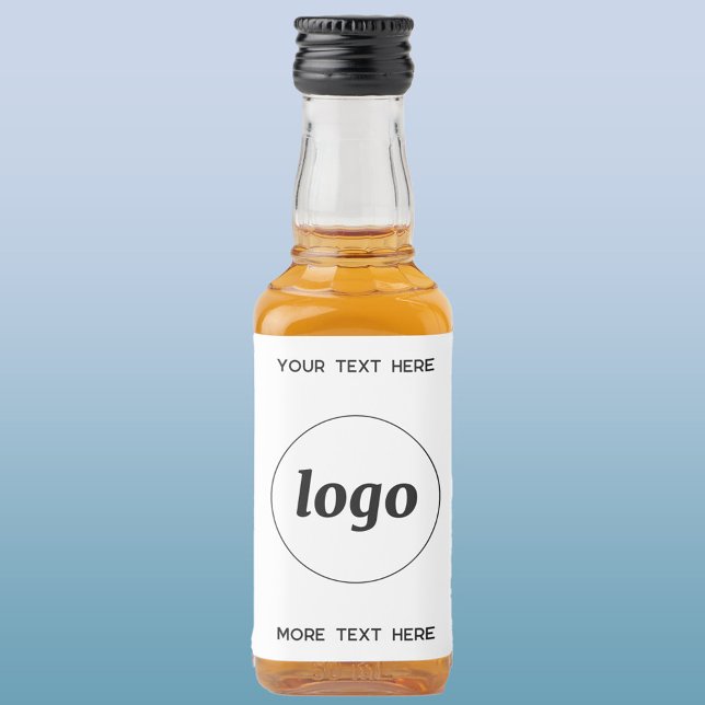 Logotipo simples com Promocional para empresa de t (Custom logo with text business promotional liquor bottle label)