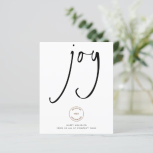 Logotipo simples de orçamento Joy Black White Com